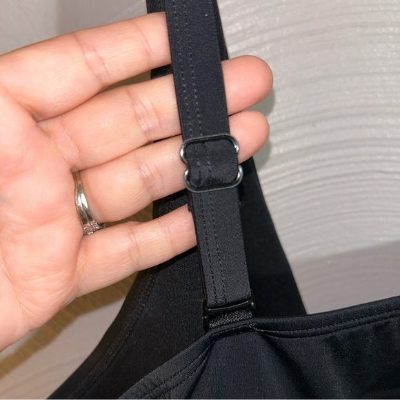 SWIM BY CACIQUE Size 28 Black Crochet NO-WIRE One-Piece Swim Dress Swimsuit - Picture 7 of 10